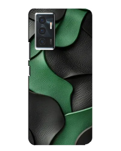 Чехол для Vivo V23e с картинкой «Зеленые кожаные волны»