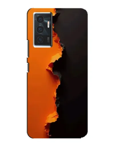 Чехол для Vivo V23e с картинкой «Оранжевый разлом»