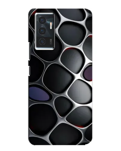 Чехол для Vivo V23e с картинкой «Объемная темная решетка»
