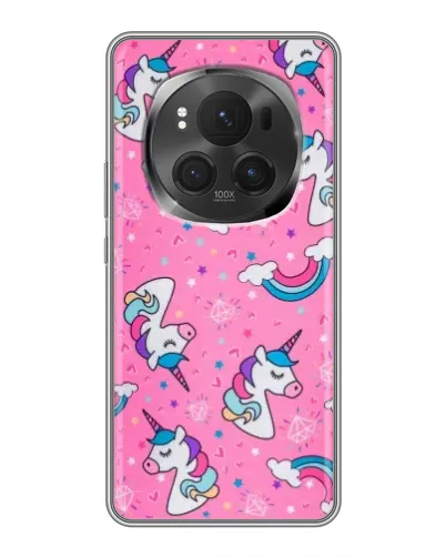 Чехол для Vivo X200 PRO с картинкой «Unicorn паттерн розовый» Чехол для Vivo X200 PRO с картинкой «Unicorn паттерн розовый»