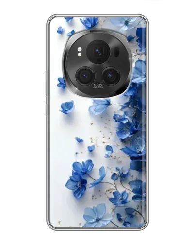 Чехол для Vivo X200 PRO с картинкой «Голубой цветочный каскад»