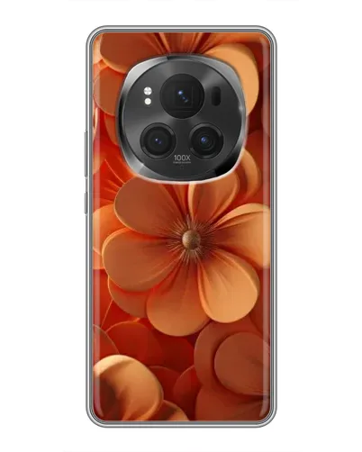 Чехол для Vivo X200 PRO с картинкой «Оранжевый макро цветок»
