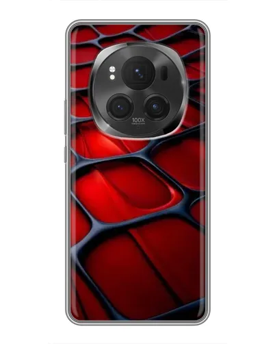 Чехол для Vivo X200 PRO с картинкой «Красная глянцевая сетка»