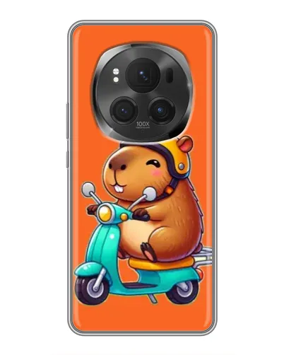 Чехол для Vivo X200 PRO с картинкой «Капибара на скутере»