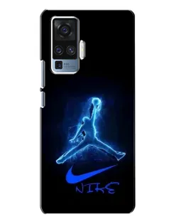 Чехол для Vivo X50 Pro с картинкой «Jordan Neon Blue»