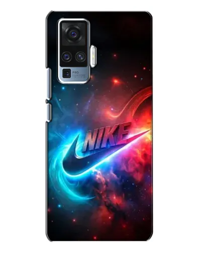 Чехол для Vivo X50 Pro с картинкой «Огненный логотип Nike»
