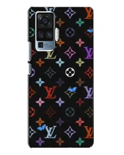 Чехол для Vivo X50 Pro с картинкой «Цветная монограмма LV»