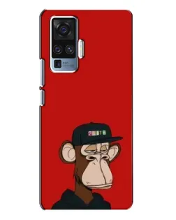 Чехол для Vivo X50 Pro с картинкой «Bored Ape — красный фон» Чехол для Vivo X50 Pro с картинкой «Bored Ape — красный фон»