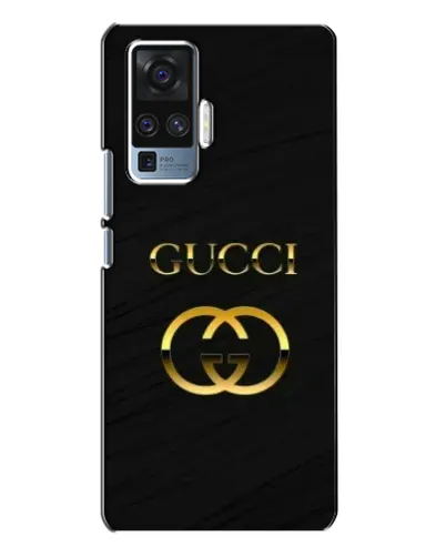 Чехол для Vivo X50 Pro с картинкой «Золотой логотип Gucci»