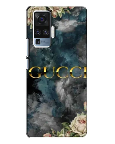 Чехол для Vivo X50 Pro с картинкой «Абстрактные цветы Gucci»