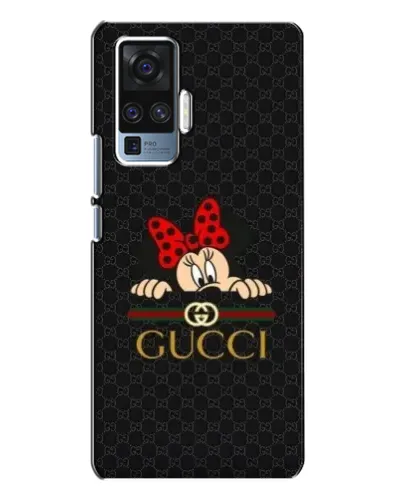 Чехол для Vivo X50 Pro с картинкой «Минни Маус Gucci — черный»
