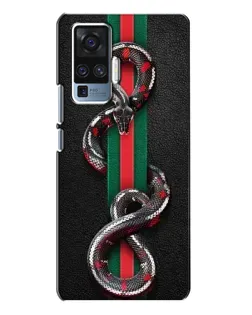 Чехол для Vivo X50 Pro с картинкой «Gucci — змея на полосе» Чехол для Vivo X50 Pro с картинкой «Gucci — змея на полосе»