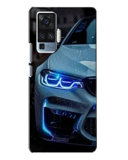 Чехол для Vivo X50 Pro с картинкой «Взгляд BMW с синими фарами»
