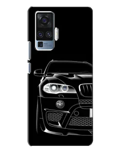 Чехол для Vivo X50 Pro с картинкой «Темный силуэт BMW»