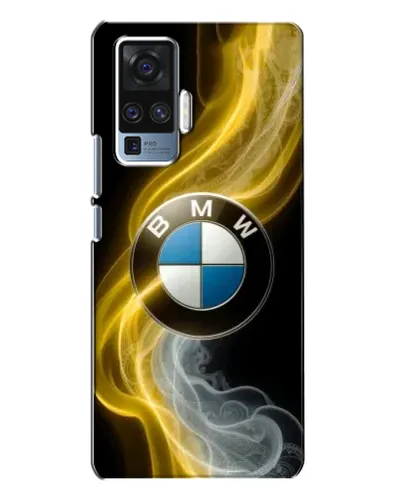 Чехол для Vivo X50 Pro с картинкой «Золотистый дым BMW»