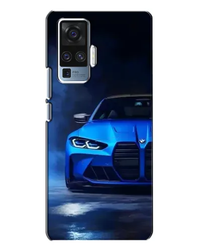 Чехол для Vivo X50 Pro с картинкой «Голубая BMW M4»