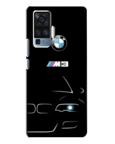 Чехол для Vivo X50 Pro с картинкой «Минималистичный принт BMW M3»