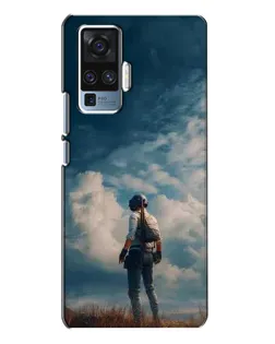 Чехол для Vivo X50 Pro с картинкой «Герой PUBG на скале»