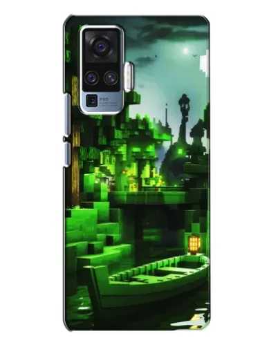 Чехол для Vivo X50 Pro с картинкой «Minecraft лесной пейзаж»