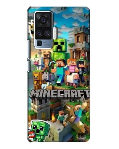 Чехол для Vivo X50 Pro с картинкой «Замок Minecraft»