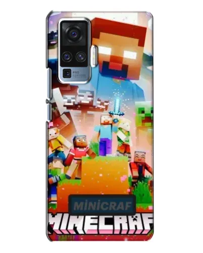 Чехол для Vivo X50 Pro с картинкой «Minecraft герои игры»
