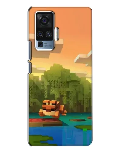 Чехол для Vivo X50 Pro с картинкой «Майнкрафт закат солнца»