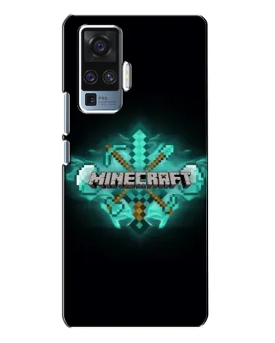 Чехол для Vivo X50 Pro с картинкой «Minecraft Diamond лого»