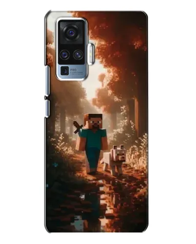 Чехол для Vivo X50 Pro с картинкой «Стив в лесу»
