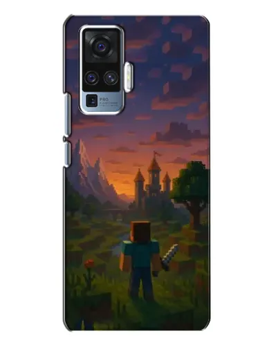 Чехол для Vivo X50 Pro с картинкой «Стив у башни»