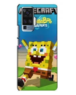 Чехол для Vivo X50 Pro с картинкой «Губка Боб Minecraft» Чехол для Vivo X50 Pro с картинкой «Губка Боб Minecraft»