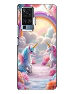 Чехол для Vivo X50 Pro с картинкой «Радуга и единороги» Чехол для Vivo X50 Pro с картинкой «Радуга и единороги»