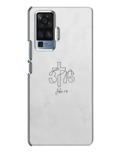 Чехол для Vivo X50 Pro с картинкой «Иоанна 3:16 Крест»
