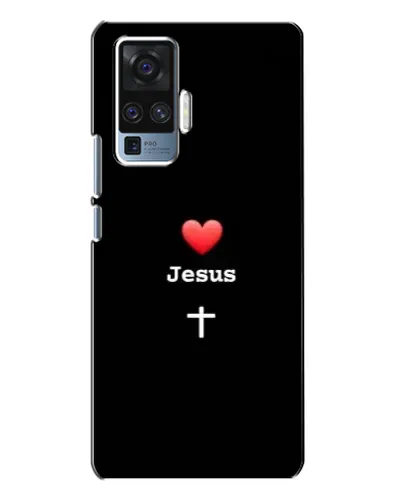 Чехол для Vivo X50 Pro с картинкой «Сердце - Jesus»