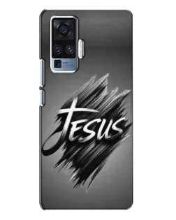 Чехол для Vivo X50 Pro с картинкой «Надпись Jesus Graffiti»
