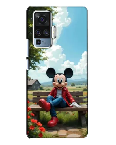 Чехол для Vivo X50 Pro с картинкой «Микки на скамейке»