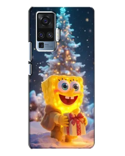 Чехол для Vivo X50 Pro с картинкой «Рождественский Спанч Боб» Чехол для Vivo X50 Pro с картинкой «Рождественский Спанч Боб»