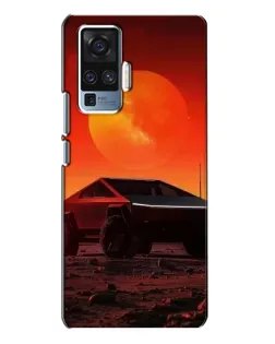 Чехол для Vivo X50 Pro с картинкой «Cybertruck на Марсе»