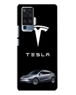 Чехол для Vivo X50 Pro с картинкой «Tesla Model Y»