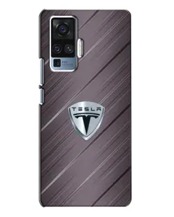 Чехол для Vivo X50 Pro с картинкой «Металлическая текстура Tesla»
