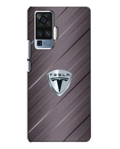 Чехол для Vivo X50 Pro с картинкой «Металлическая текстура Tesla»