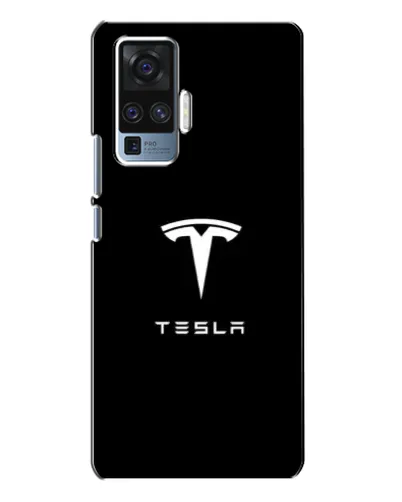 Чехол для Vivo X50 Pro с картинкой «Tesla White Logo»