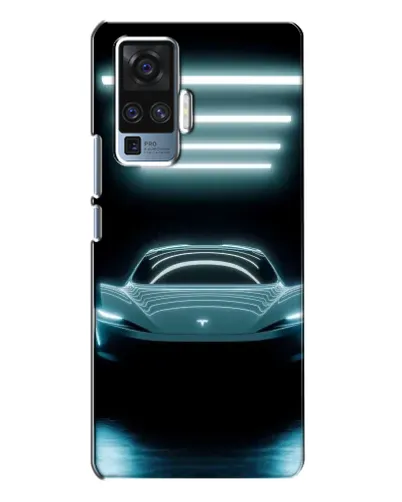 Чехол для Vivo X50 Pro с картинкой «Tesla в неоне»