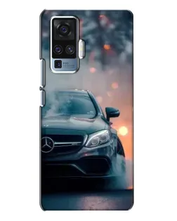 Чехол для Vivo X50 Pro с картинкой «Mercedes — ночной город»