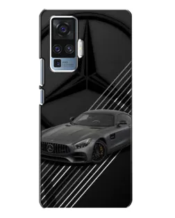 Чехол для Vivo X50 Pro с картинкой «Mercedes AMG — графика»