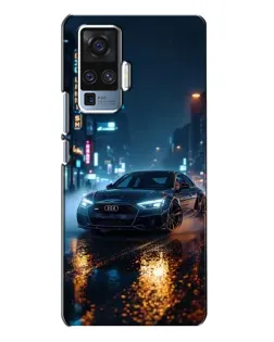 Чехол для Vivo X50 Pro с картинкой «Ночной город и Audi» Чехол для Vivo X50 Pro с картинкой «Ночной город и Audi»