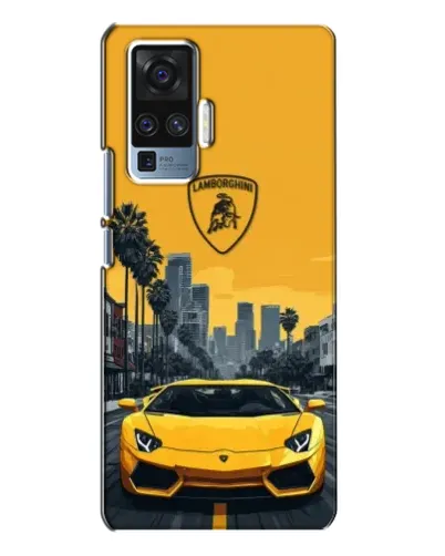 Чехол для Vivo X50 Pro с картинкой «Желтый Lamborghini город» Чехол для Vivo X50 Pro с картинкой «Желтый Lamborghini город»