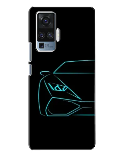 Чехол для Vivo X50 Pro с картинкой «Голубой силуэт Lamborghini» Чехол для Vivo X50 Pro с картинкой «Голубой силуэт Lamborghini»