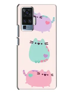 Чехол для Vivo X50 Pro с картинкой «Pusheen трио» Чехол для Vivo X50 Pro с картинкой «Pusheen трио»