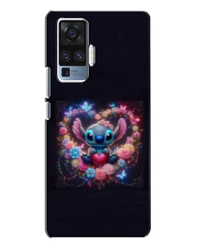 Чехол для Vivo X50 Pro с картинкой «Stitch в цветах» Чехол для Vivo X50 Pro с картинкой «Stitch в цветах»