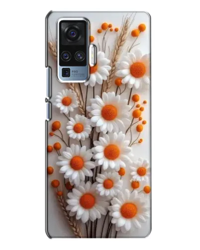 Чехол для Vivo X50 Pro с картинкой «Белые сухоцветы»